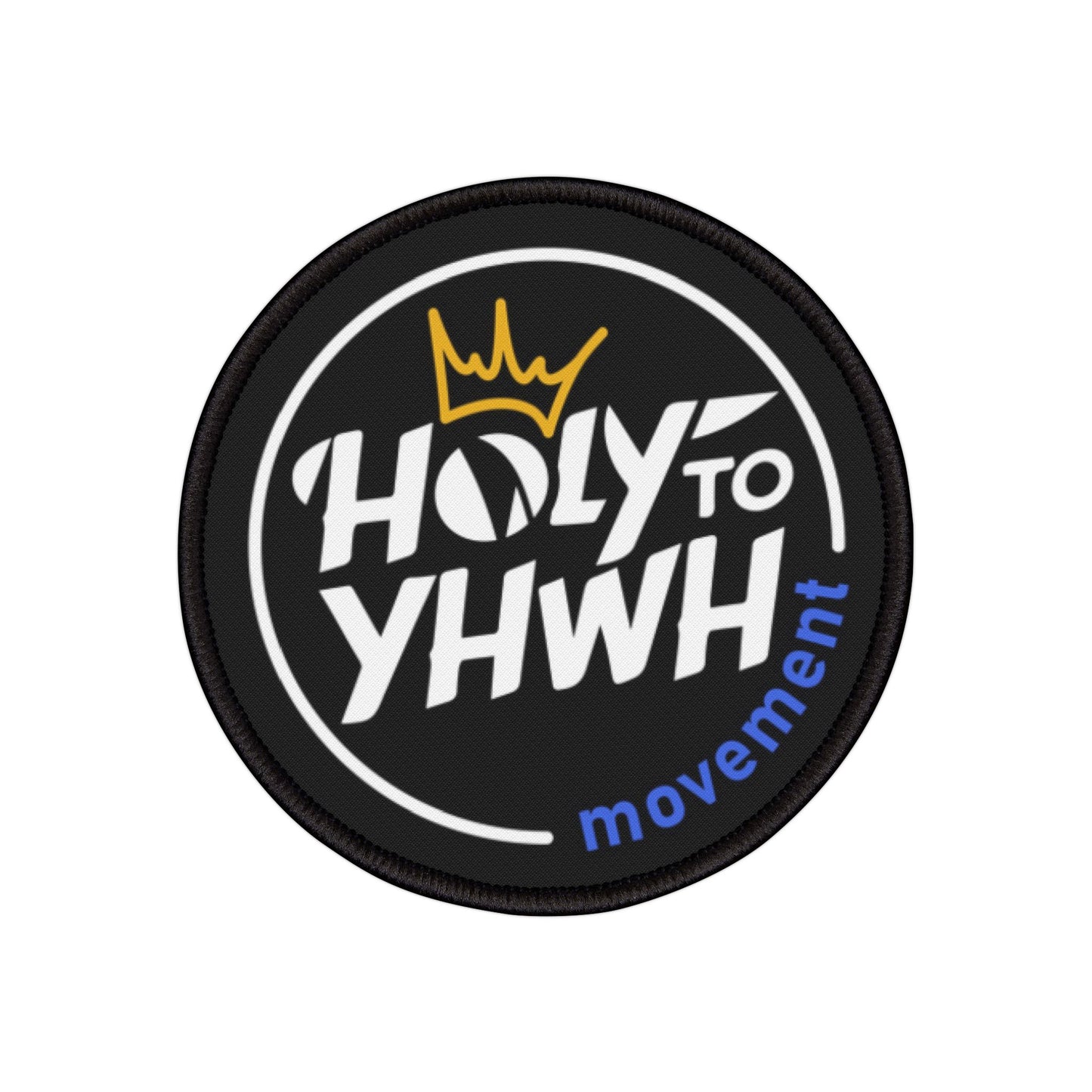 Iron-On Patch - Holy to YHWH Movement Logo Black